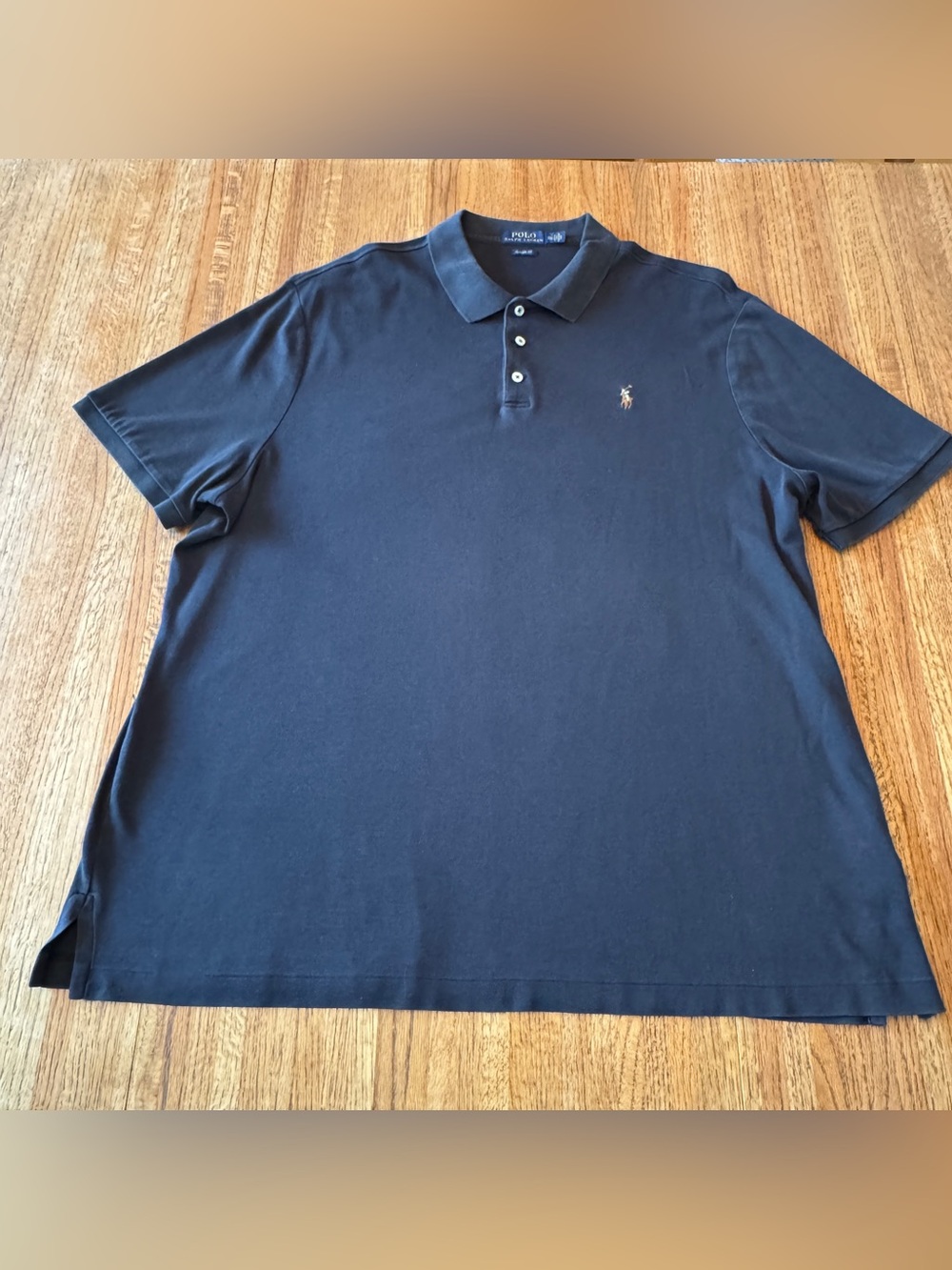 Polo Ralph Lauren Shirt Mens XXL Black Classic Fit Short Sleeve Pony Golf Polo